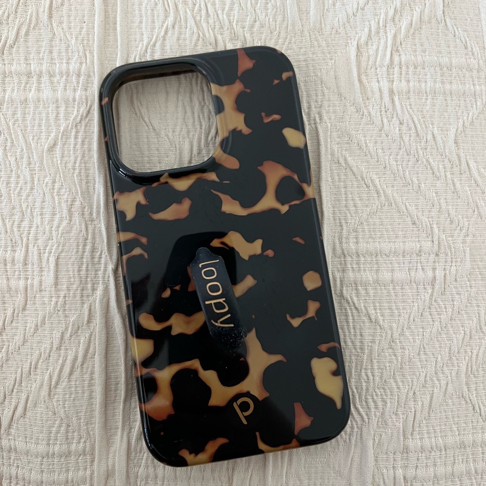 Loopy Case Black and Brown Tortoise iPhone 13 Pro Case